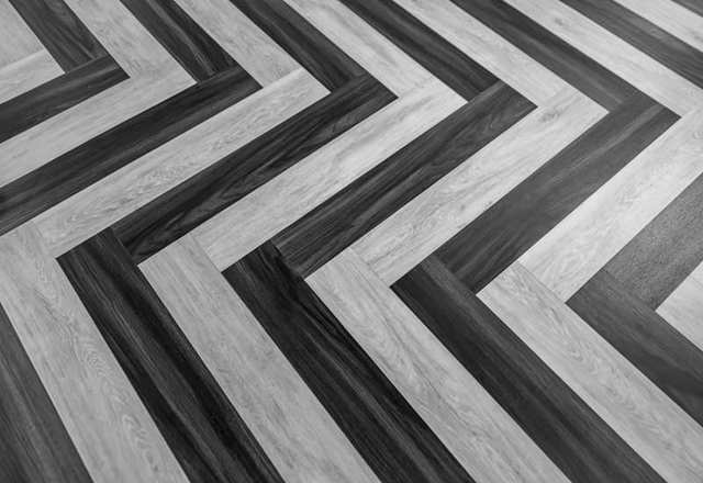 Herringbone wood floor