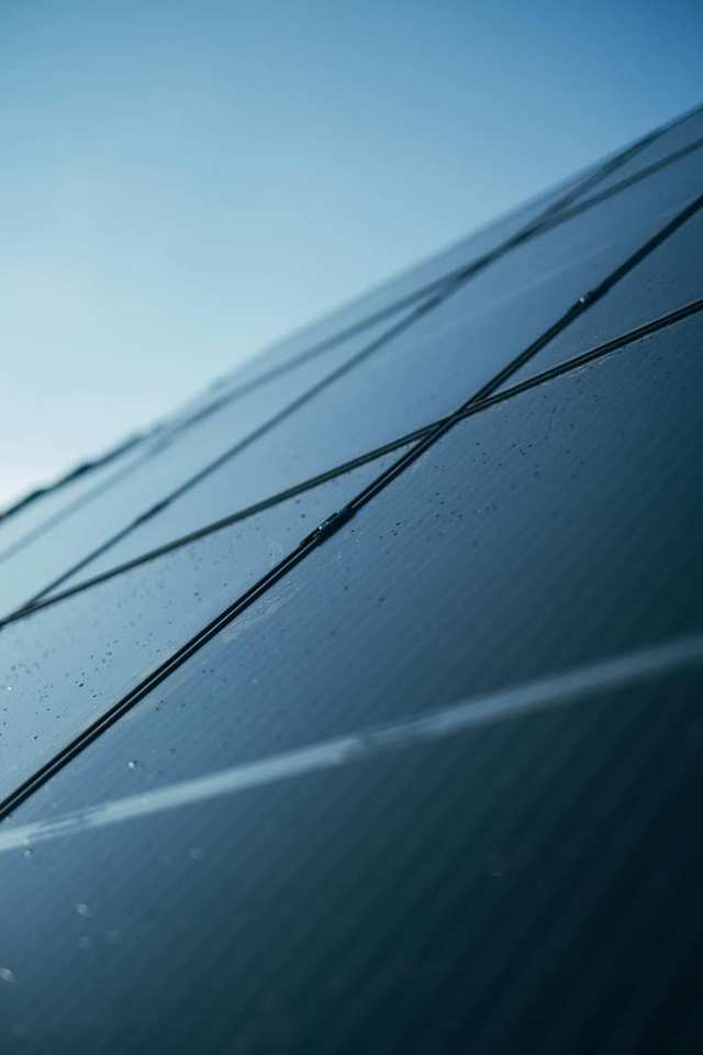 Close-up of a solar panel surface