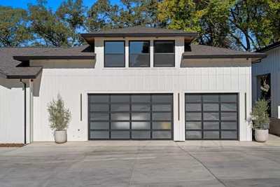 Modern paneled garage doors